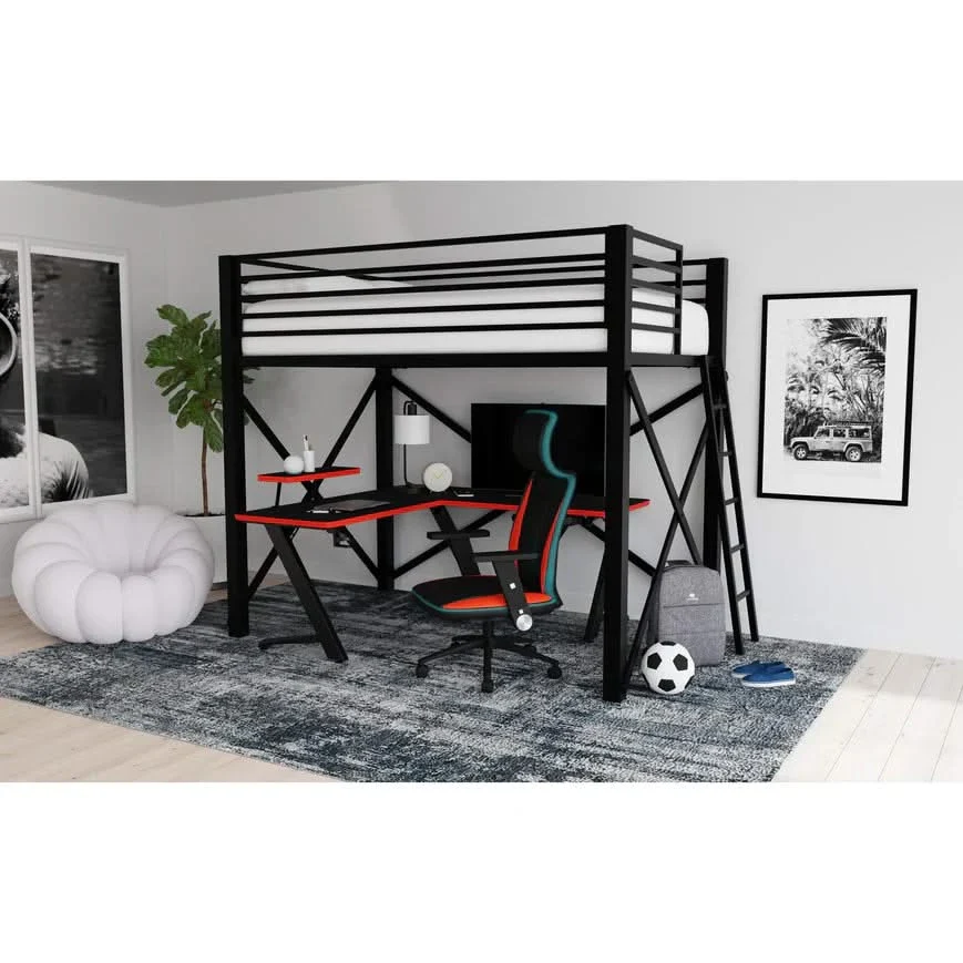 Waverly Full Loft Bunk Bed with Ladder – Available in Black or White - Image 6