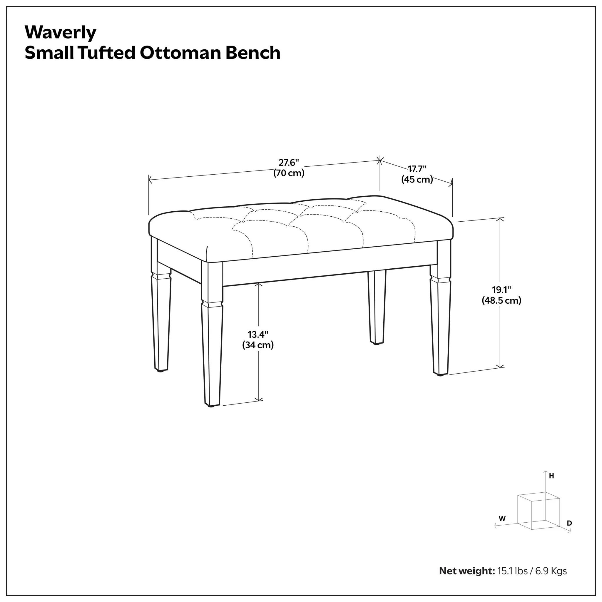 Waverly - Upholstered Tufted Ottoman Bench - Image 16