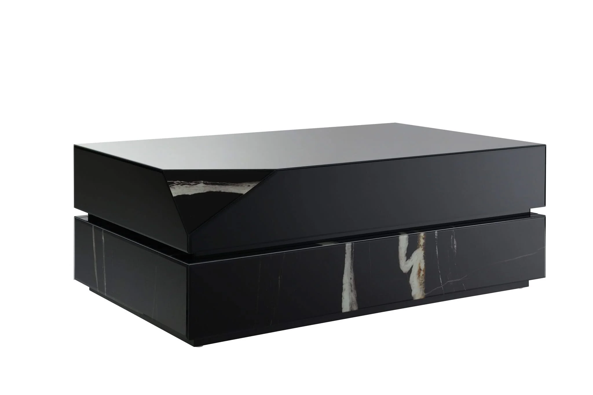 Wenona - Mirrored Coffee Table - Black - Image 2