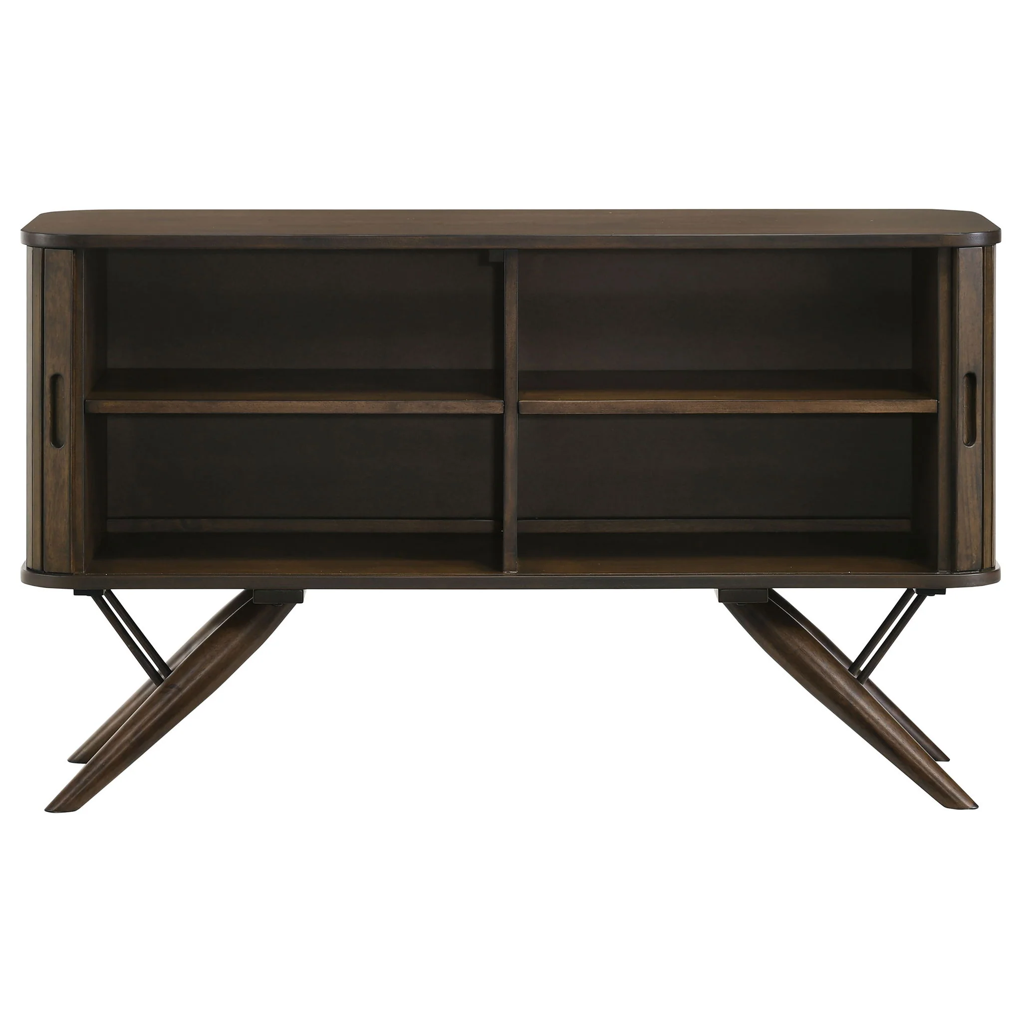 Wes 2-door Sideboard Buffet Storage Cabinet Dark Walnut - Image 4
