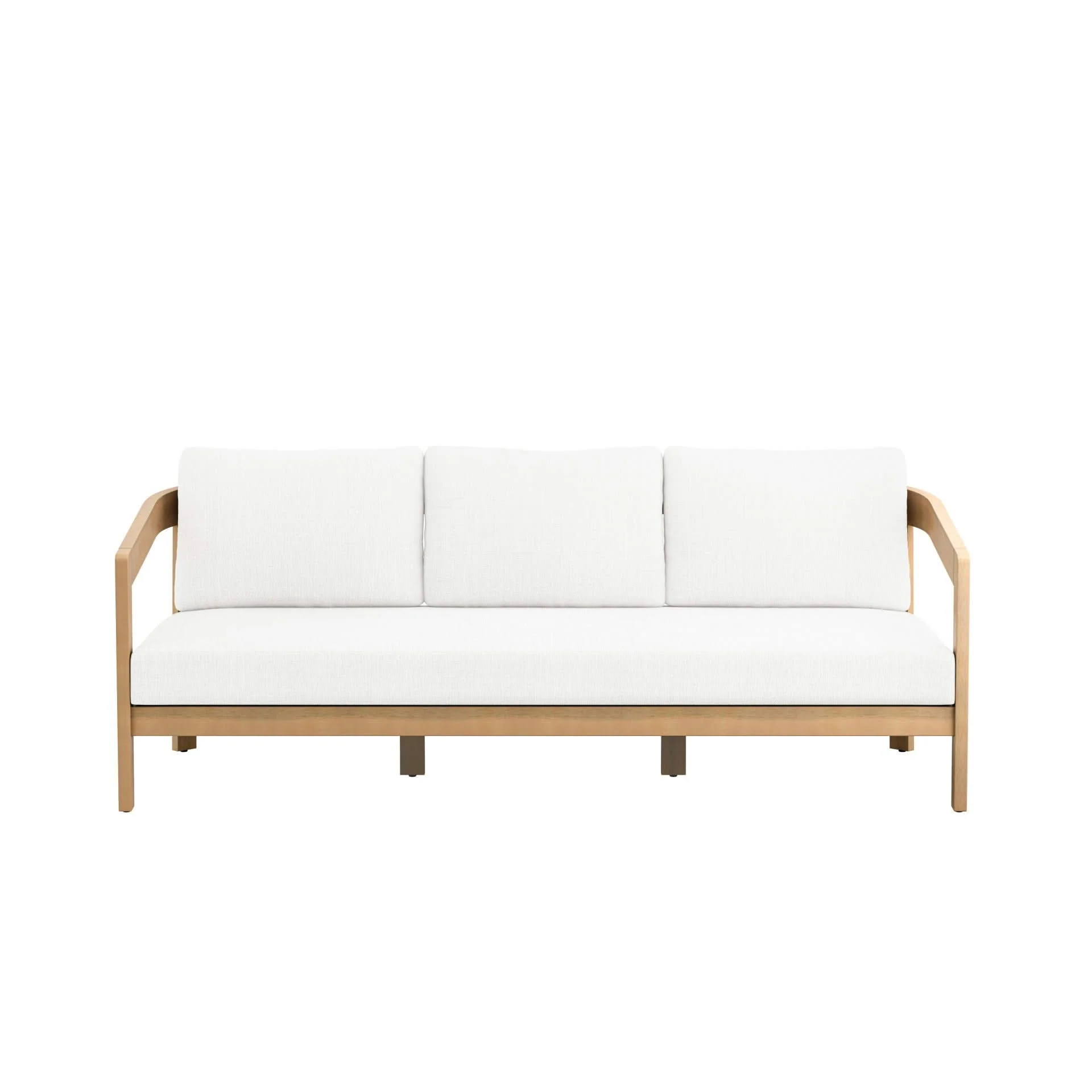 Wesley - Patio Sofa With Cushions - White - Image 2