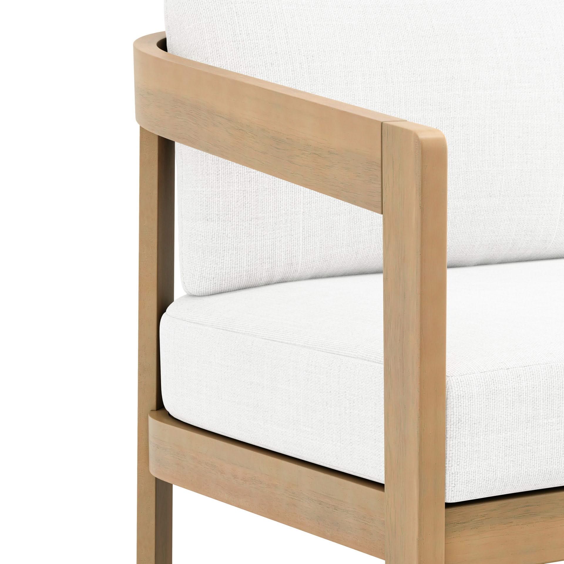 Wesley - Patio Sofa With Cushions - White - Image 3