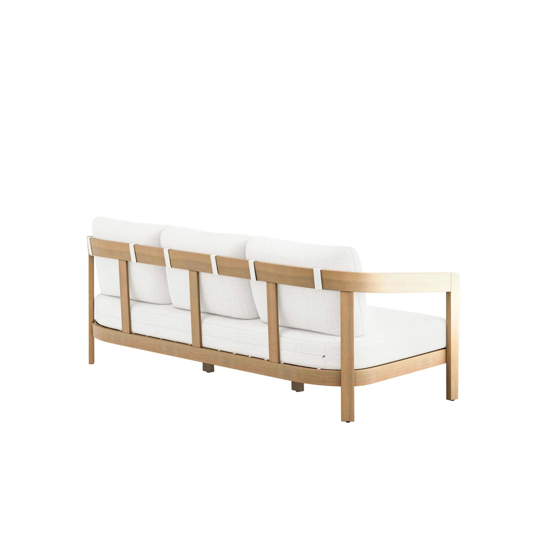 Wesley - Patio Sofa With Cushions - White - Image 4