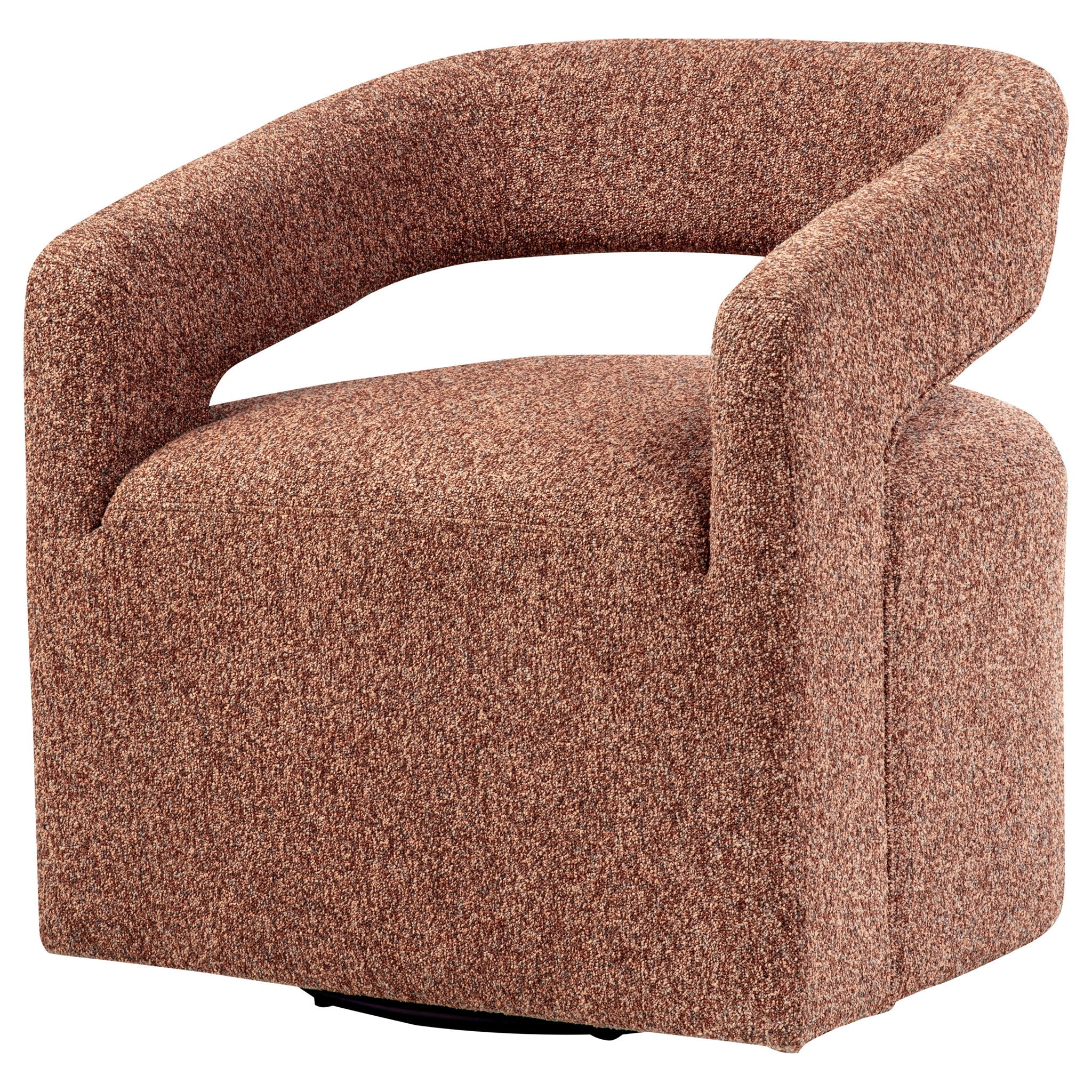 Westhill Boucle Upholstered Swivel Accent Chair Berry - Image 2