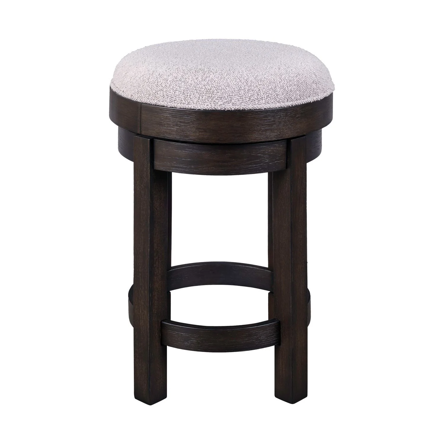 Weston - Upholstered Swivel Console Stool - Peppercorn - Image 4