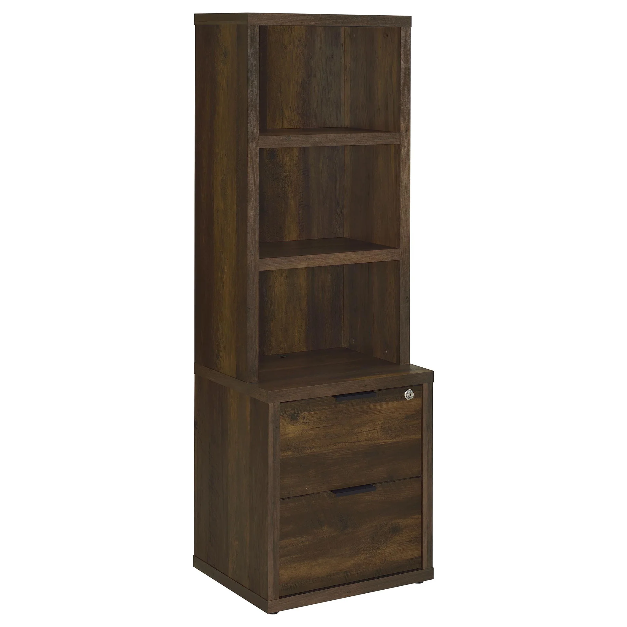 Westpark 3-piece Wall Unit Bookcase Set with USB Dark Pine - Image 3