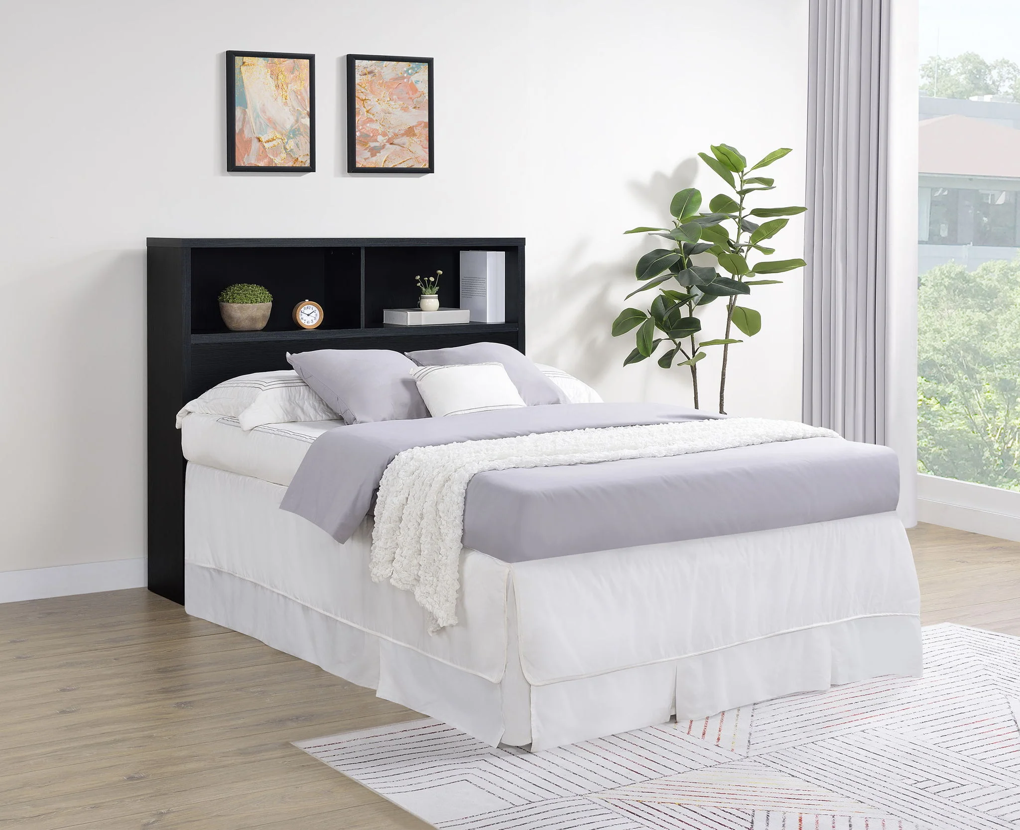 Westpark 49-inch Full Bookcase Headboard Black - Image 4