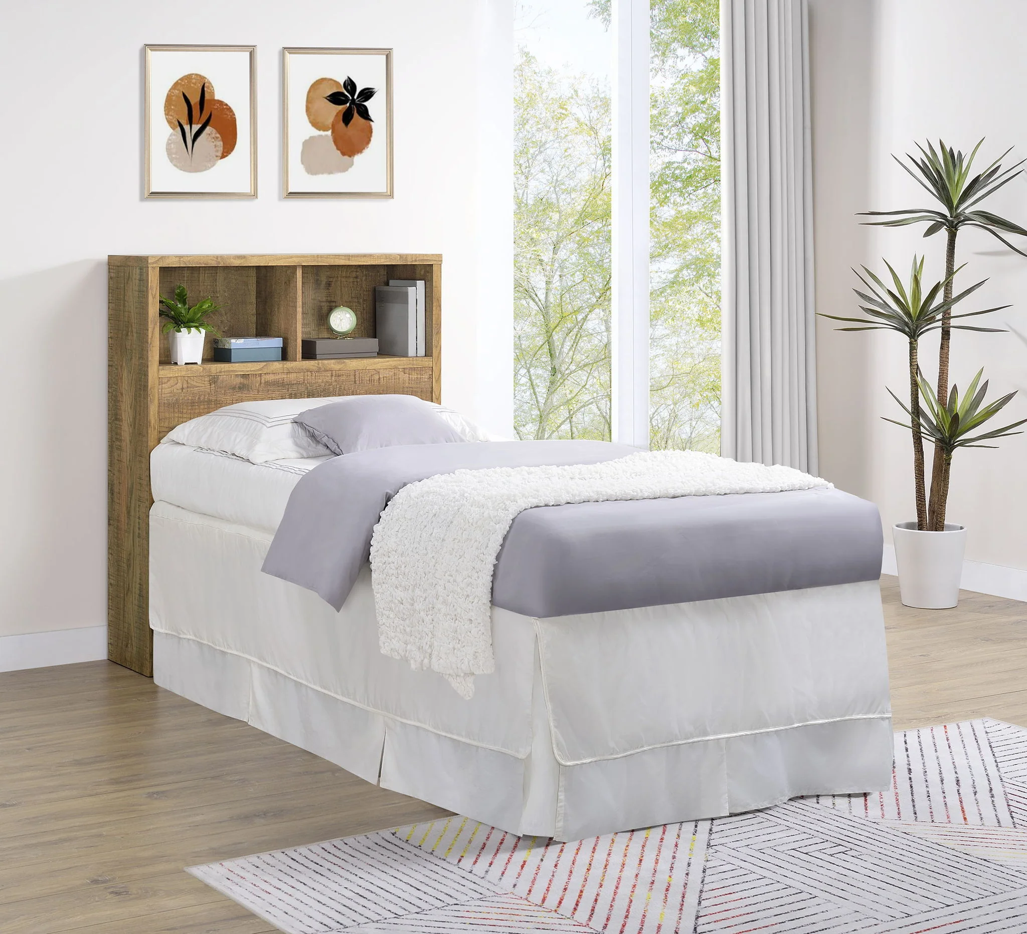 Westpark 49-inch Twin Bookcase Headboard Mango - Image 3