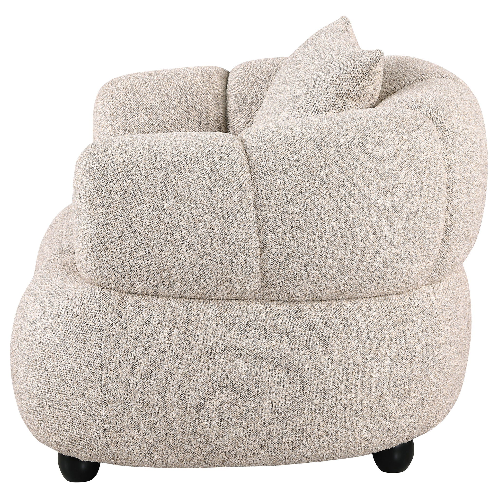 Whitney Contemporary Channel Tufted Woven Fabric Upholstered Accent Chair - Image 3