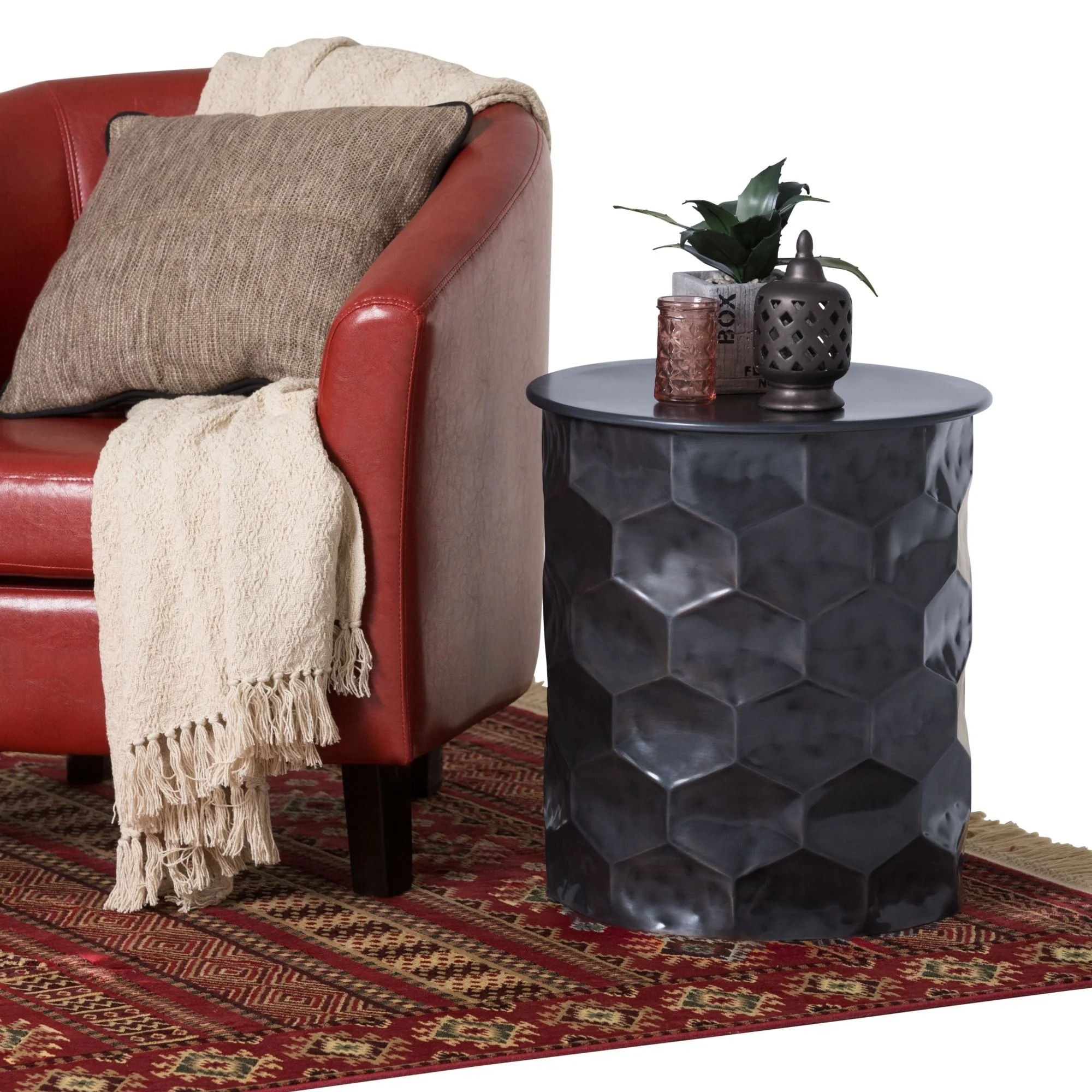 Whitney - Handcrafted Metal Storage Table - Image 11