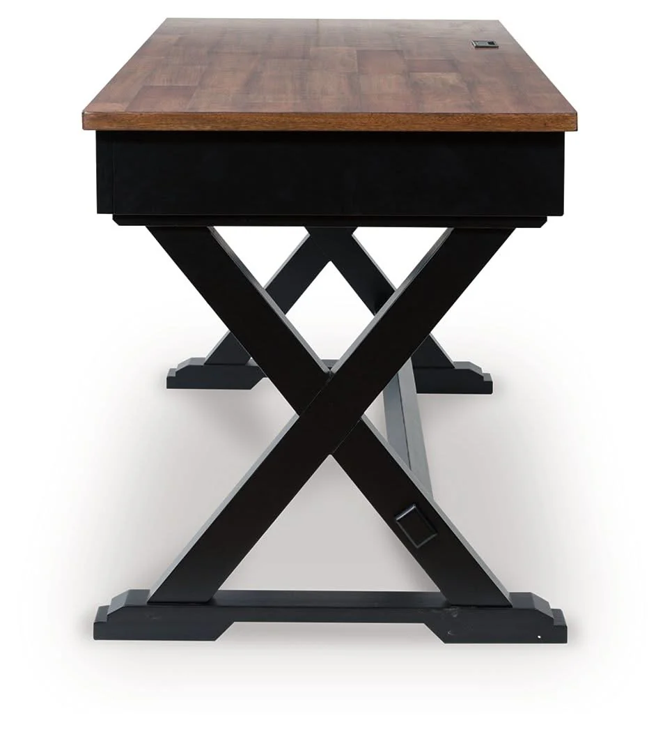Wildenauer - Home Office Desk - Brown / Black - Image 4