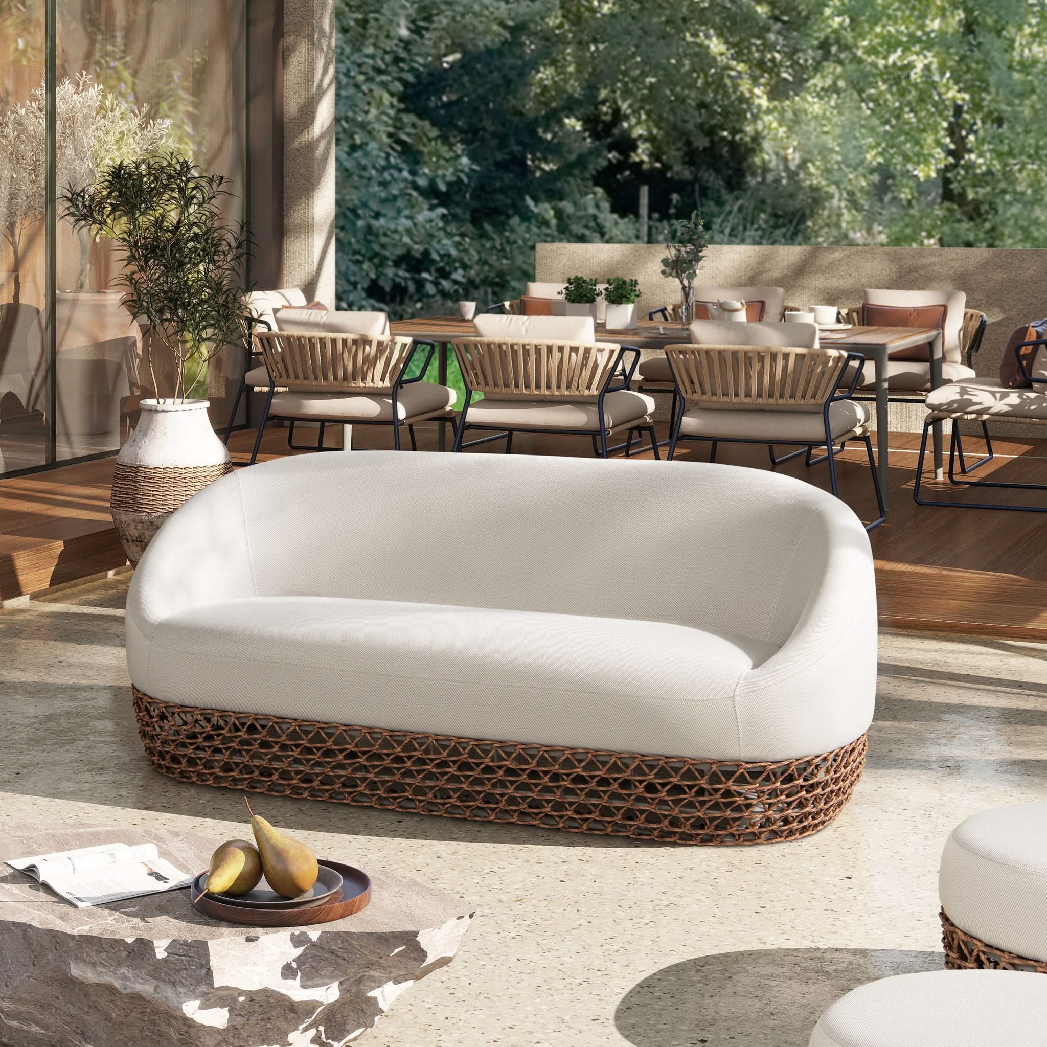 Willow - Upholstered Patio Deep Seating Sofa - Image 4