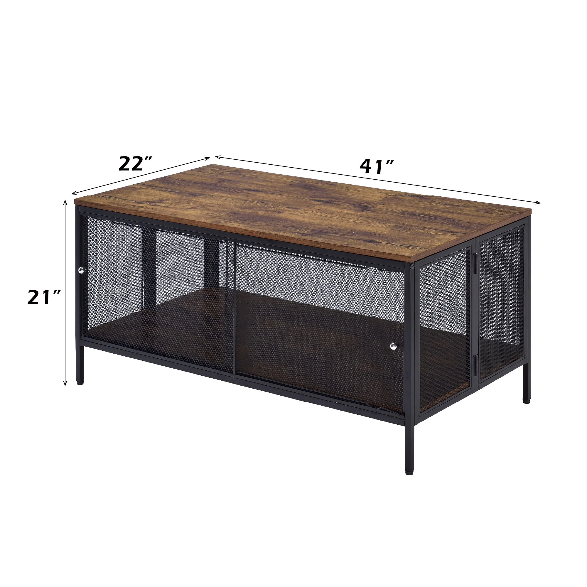 Winam - Coffee Table - Antique Oak / Black - Image 3
