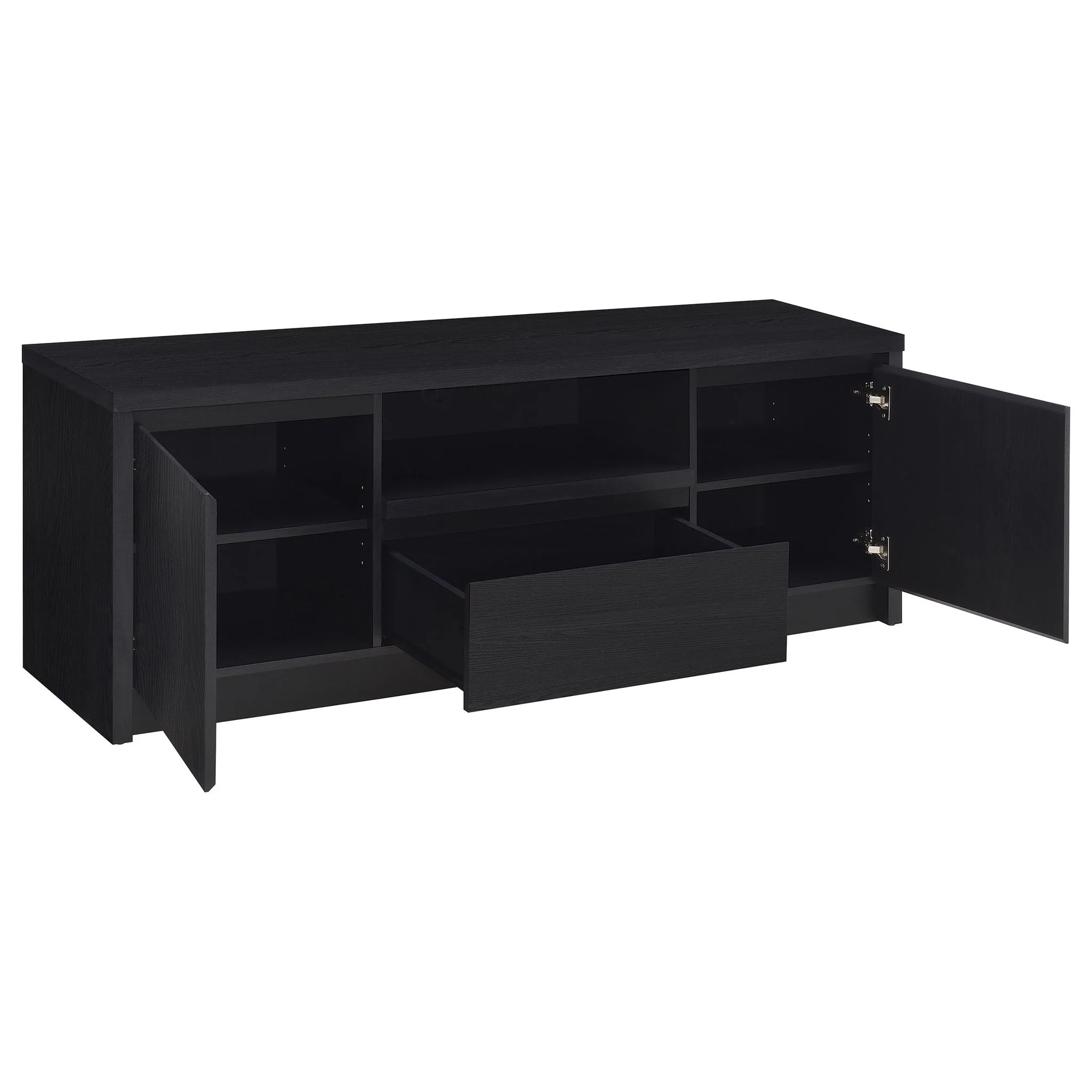Winfield 3-piece Entertainment Center 60-inch TV Stand Black - Image 4