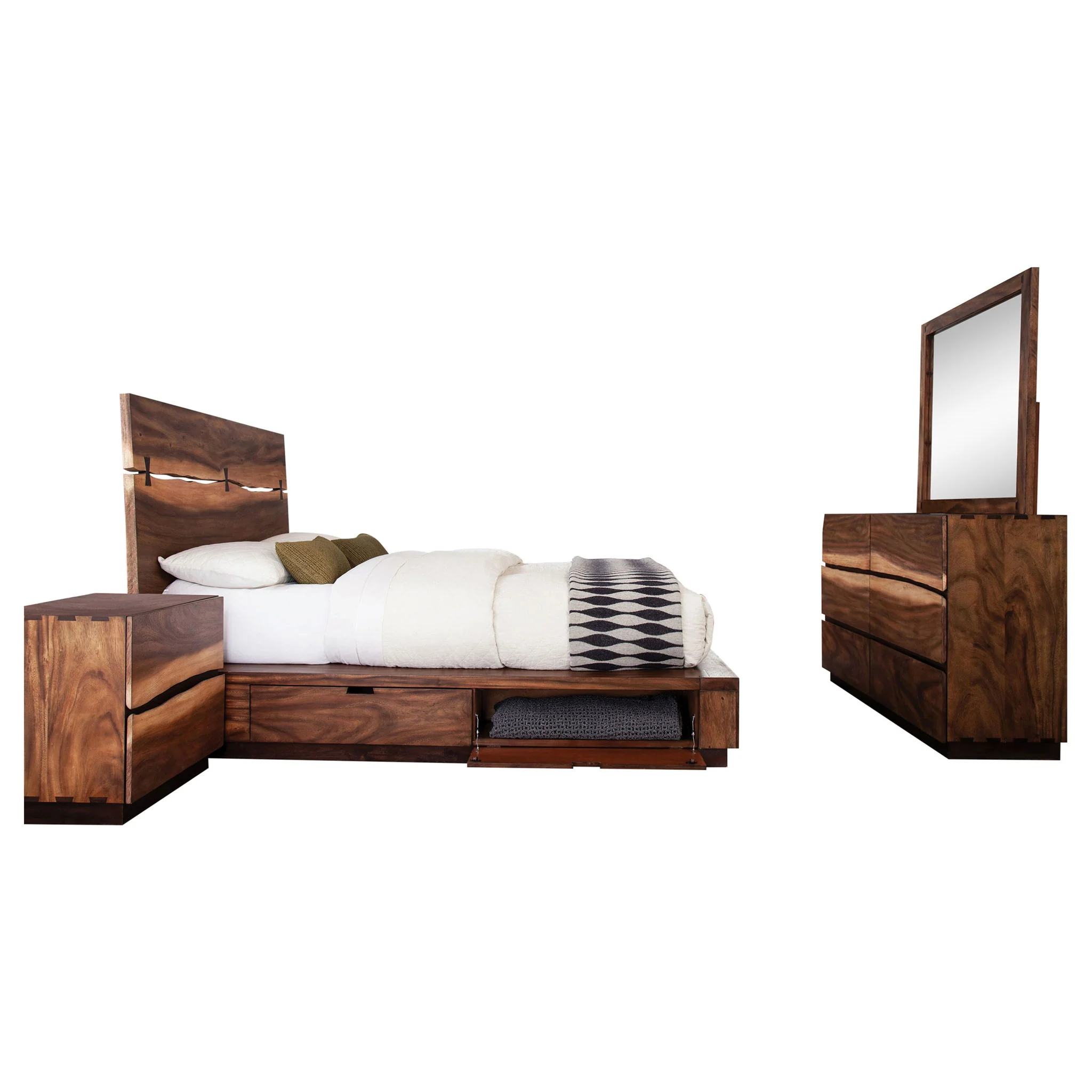 Winslow 4-piece Eastern King Bedroom Set Smokey Walnut - Image 4