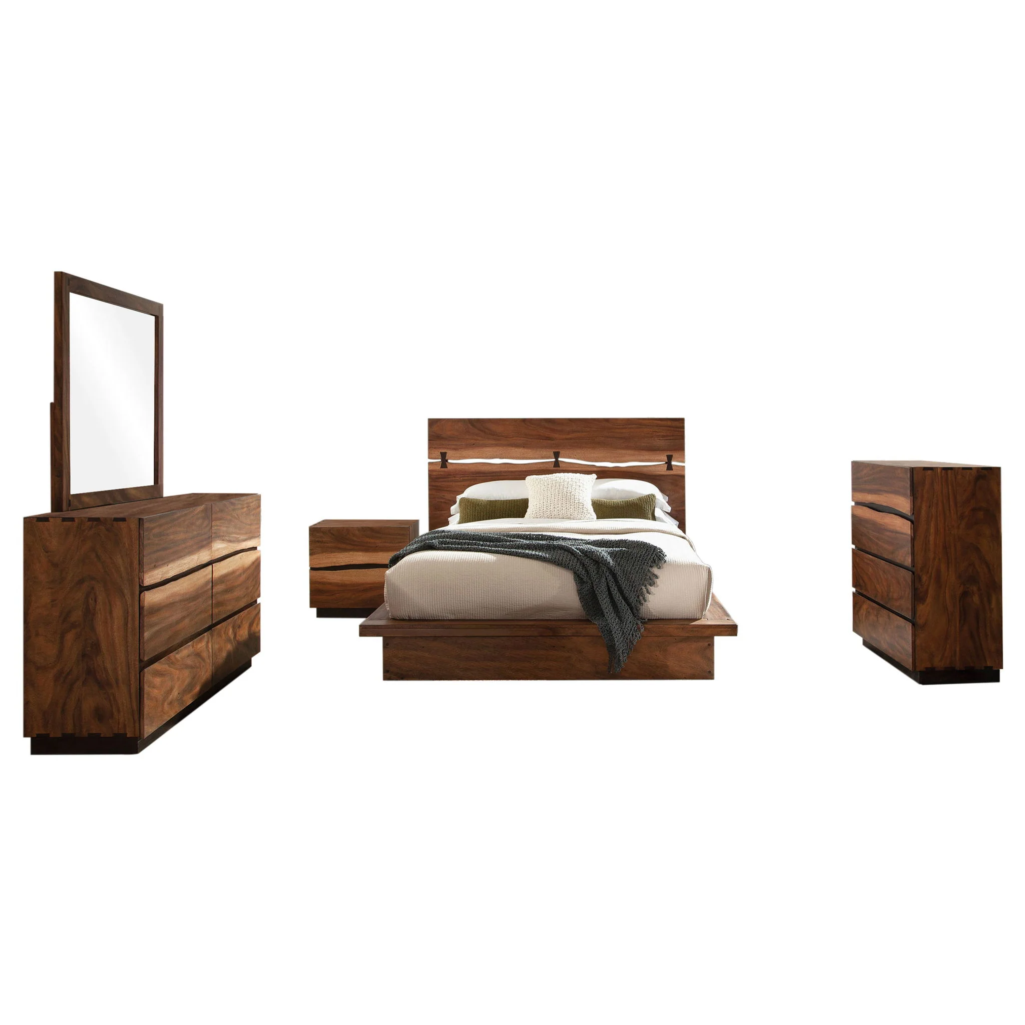 Winslow 5-piece California King Bedroom Set Smokey Walnut - Image 2