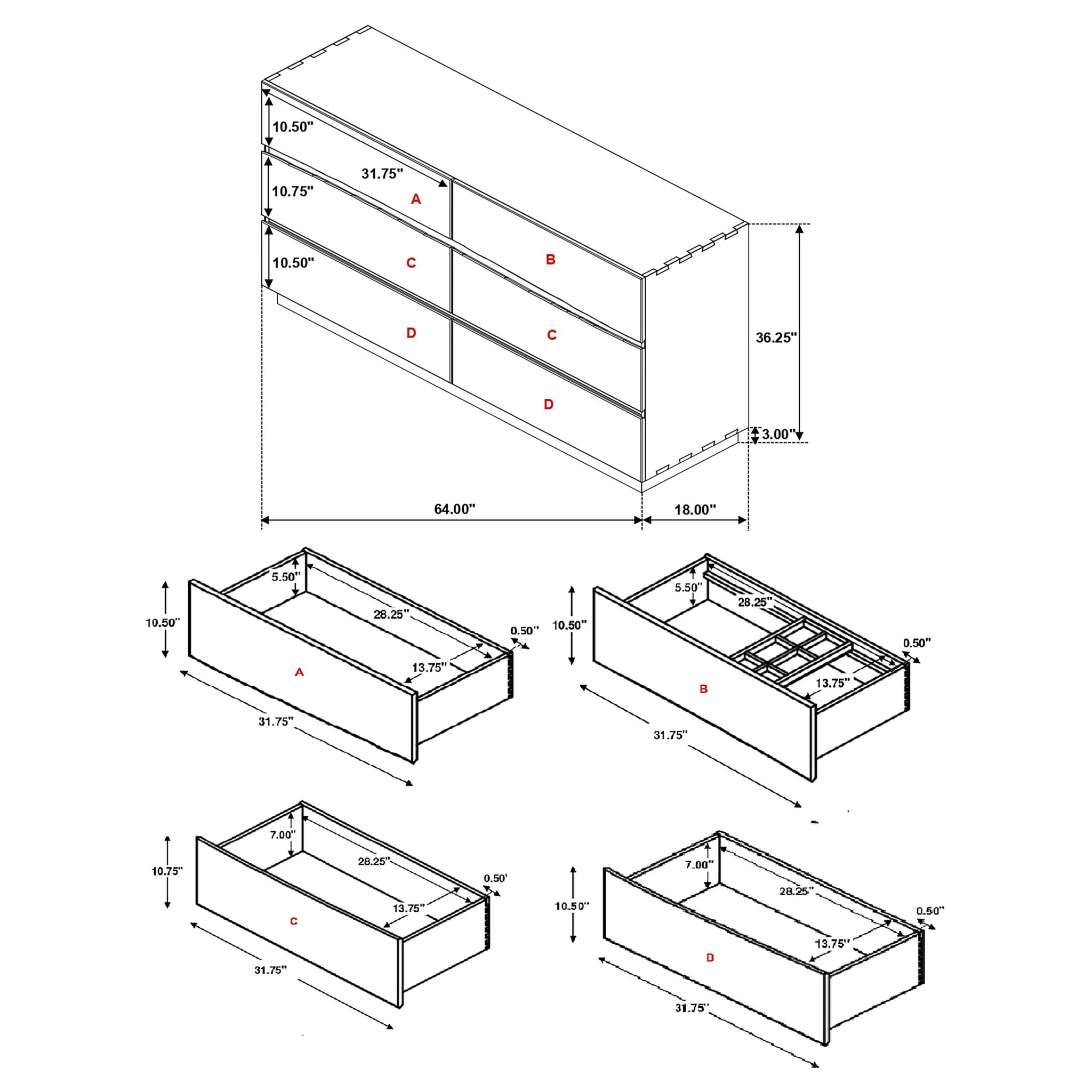 Winslow 6-drawer Dresser Smokey Walnut - Image 4