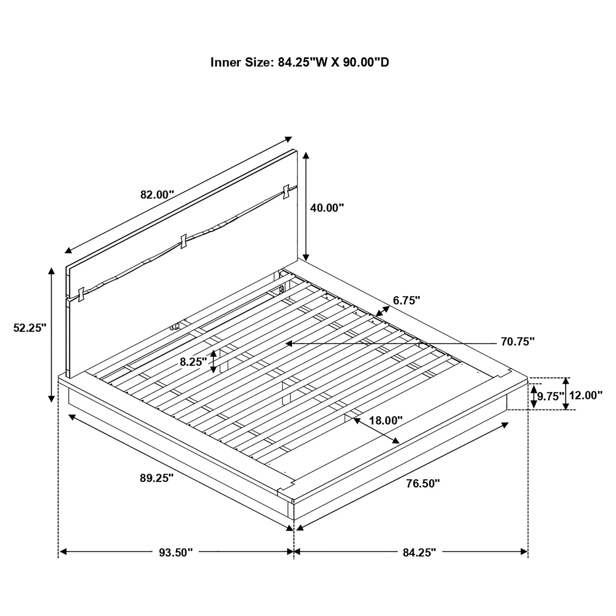 Winslow Wood California King Panel Bed Smokey Walnut - Image 4