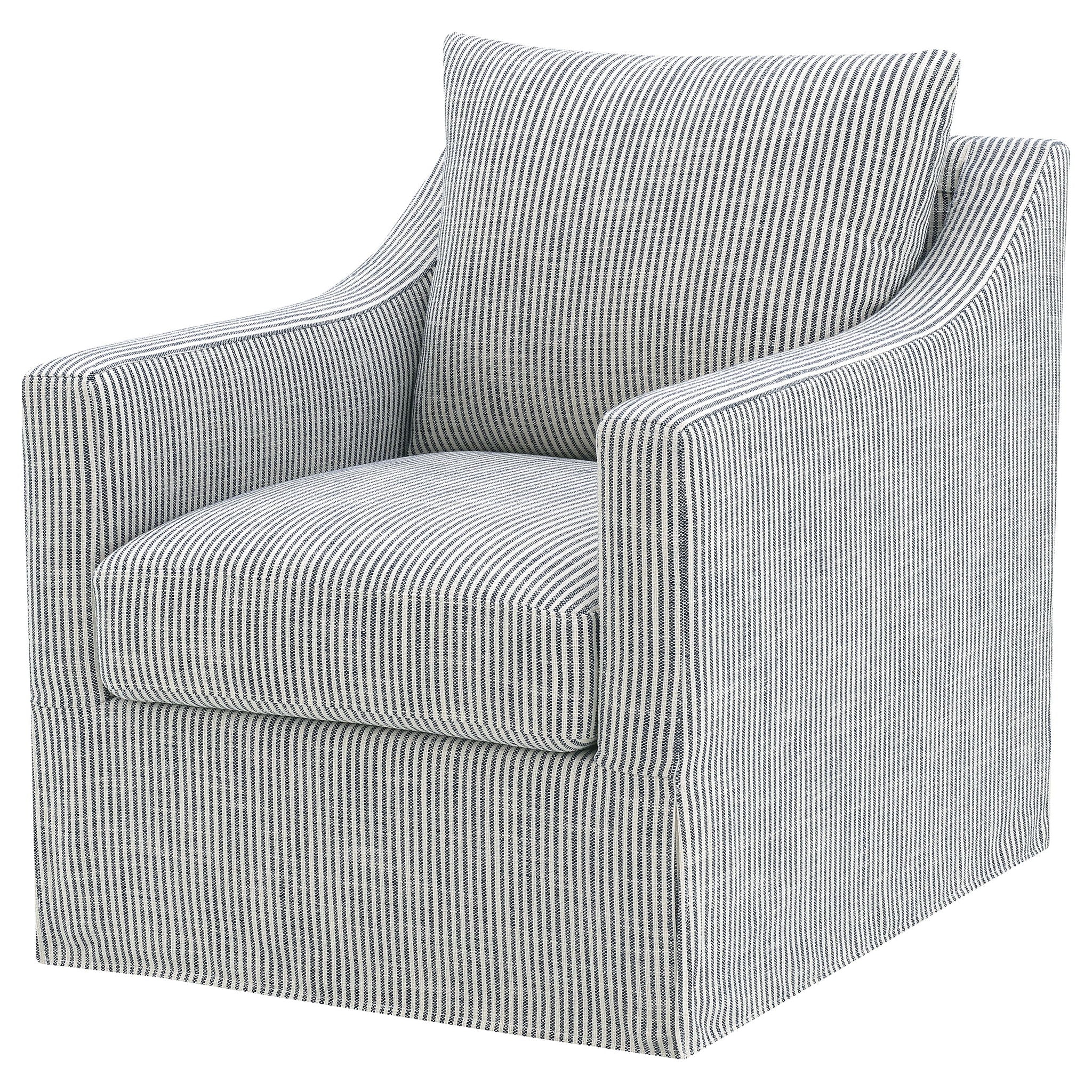 Winter Upholstered Sloped Arm Accent Swivel Chair Grey - Image 2