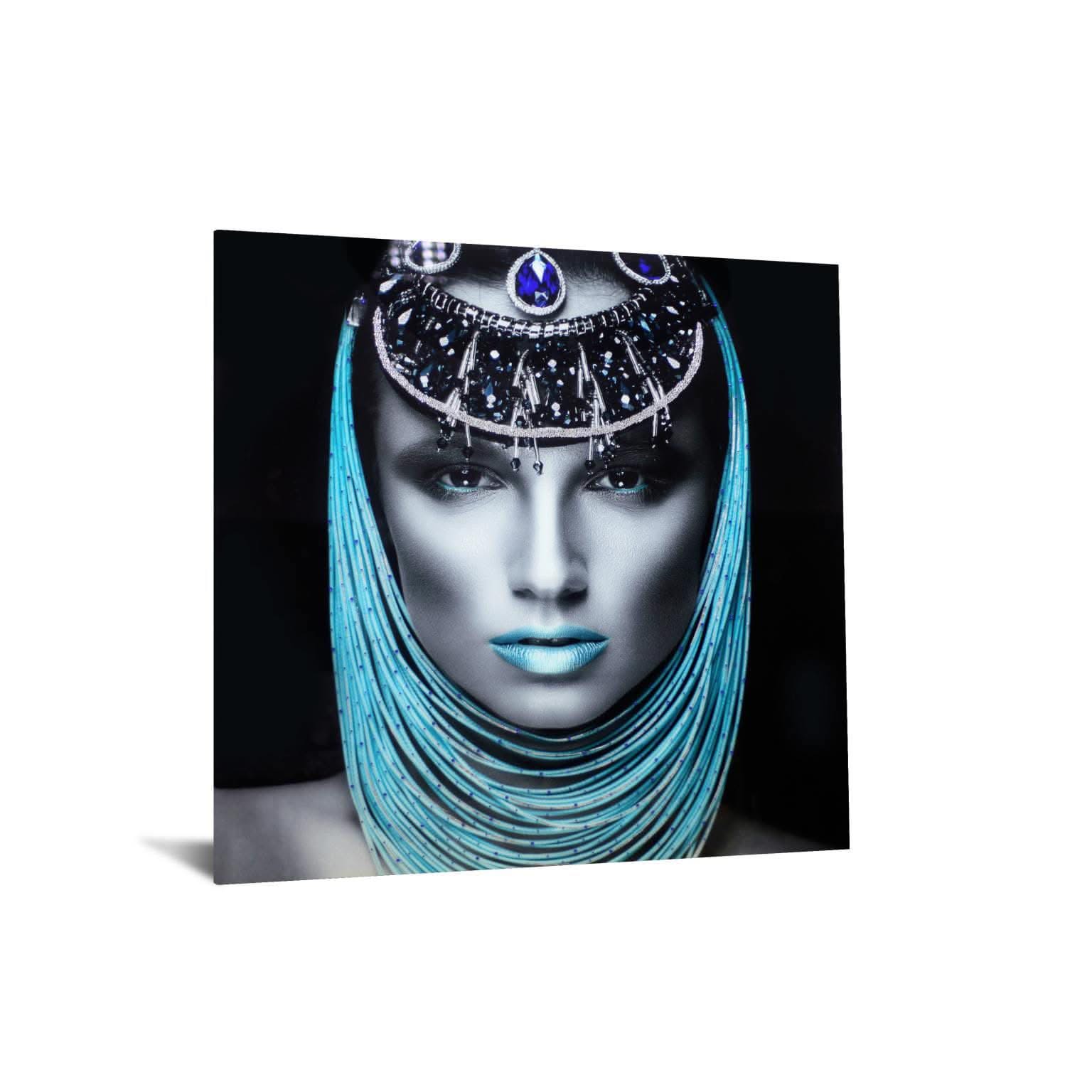 WOMAN TURQ RS GLASS WALL ART - Image 2