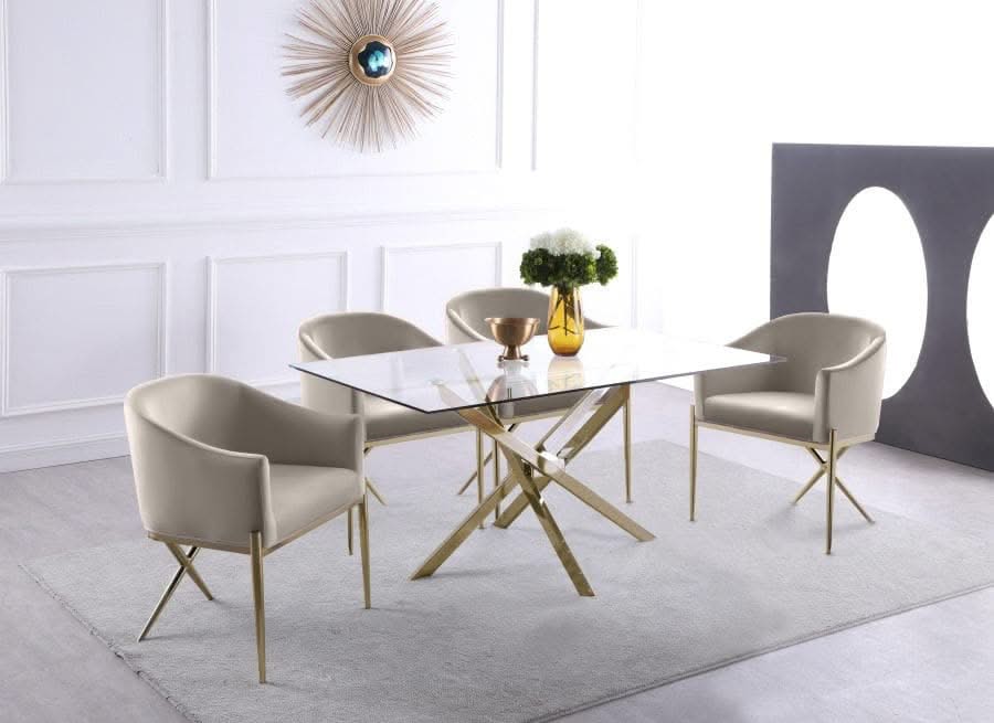 XAVIER GOLD DINING TABLE - 902 - Image 2