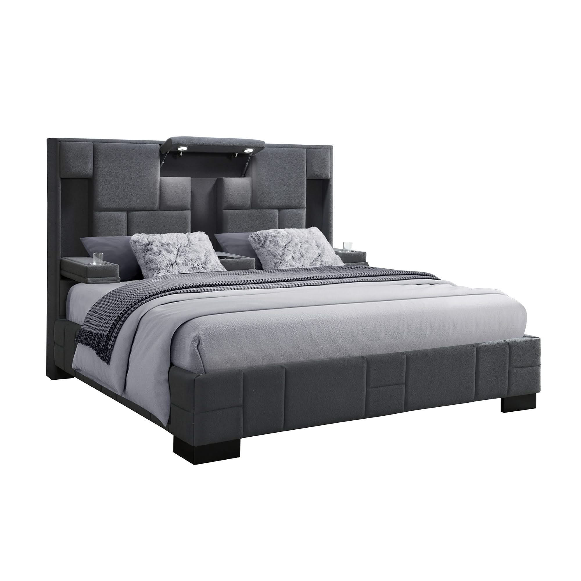 Yaris - Contemporary Bed With Wireless Charging And LED Lights