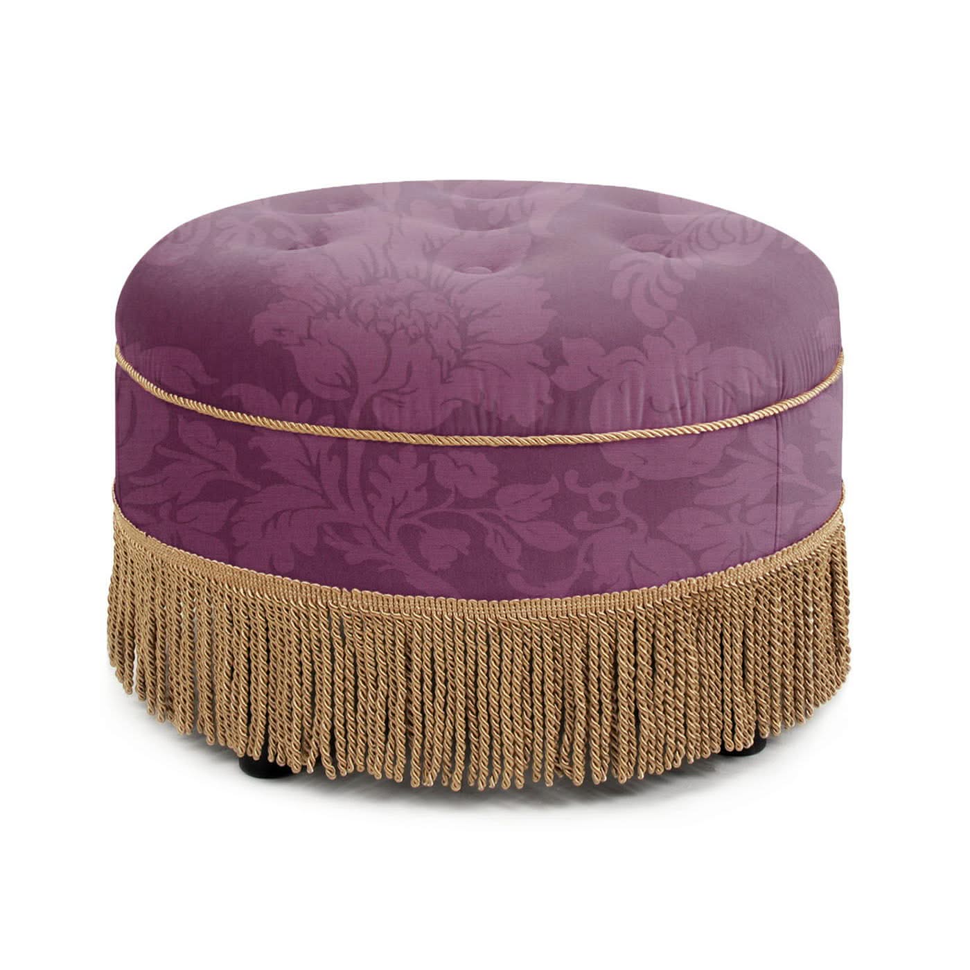 Yolanda - Luxurious Upholstery Round Upholstered Accent Ottoman - Image 5
