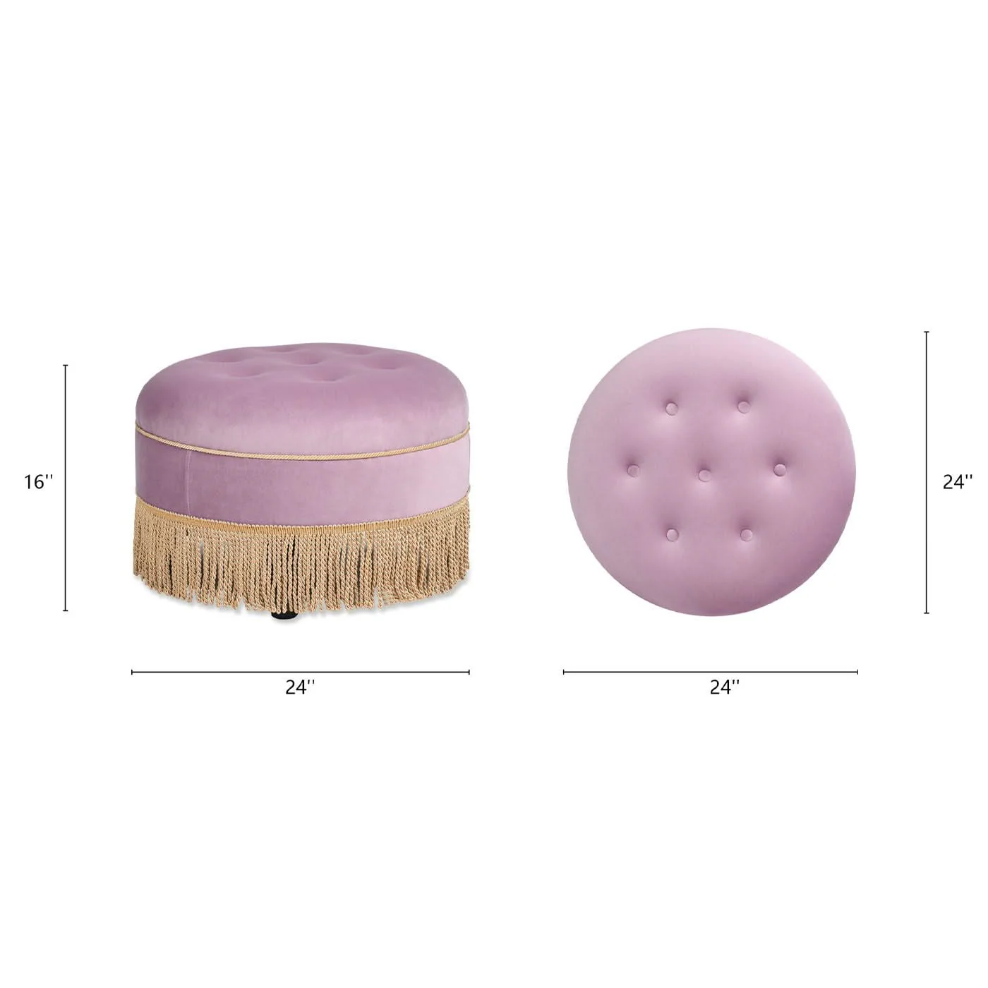 Yolanda - Round Upholstered Accent Ottoman - Image 24