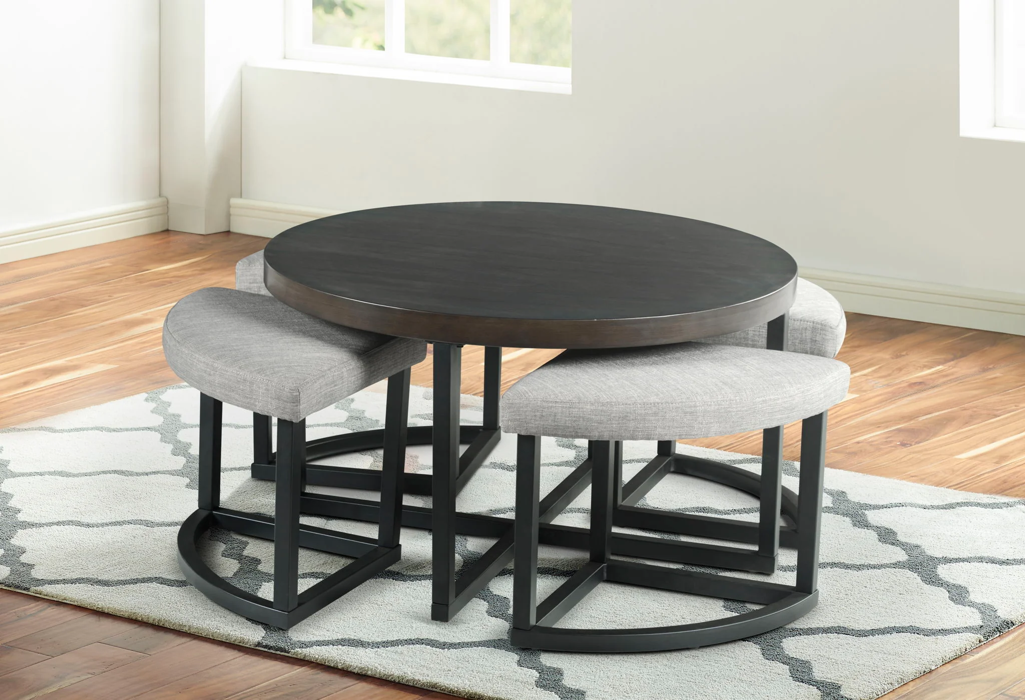 Yukon - Coffee Table With Stools - Brown - Image 3