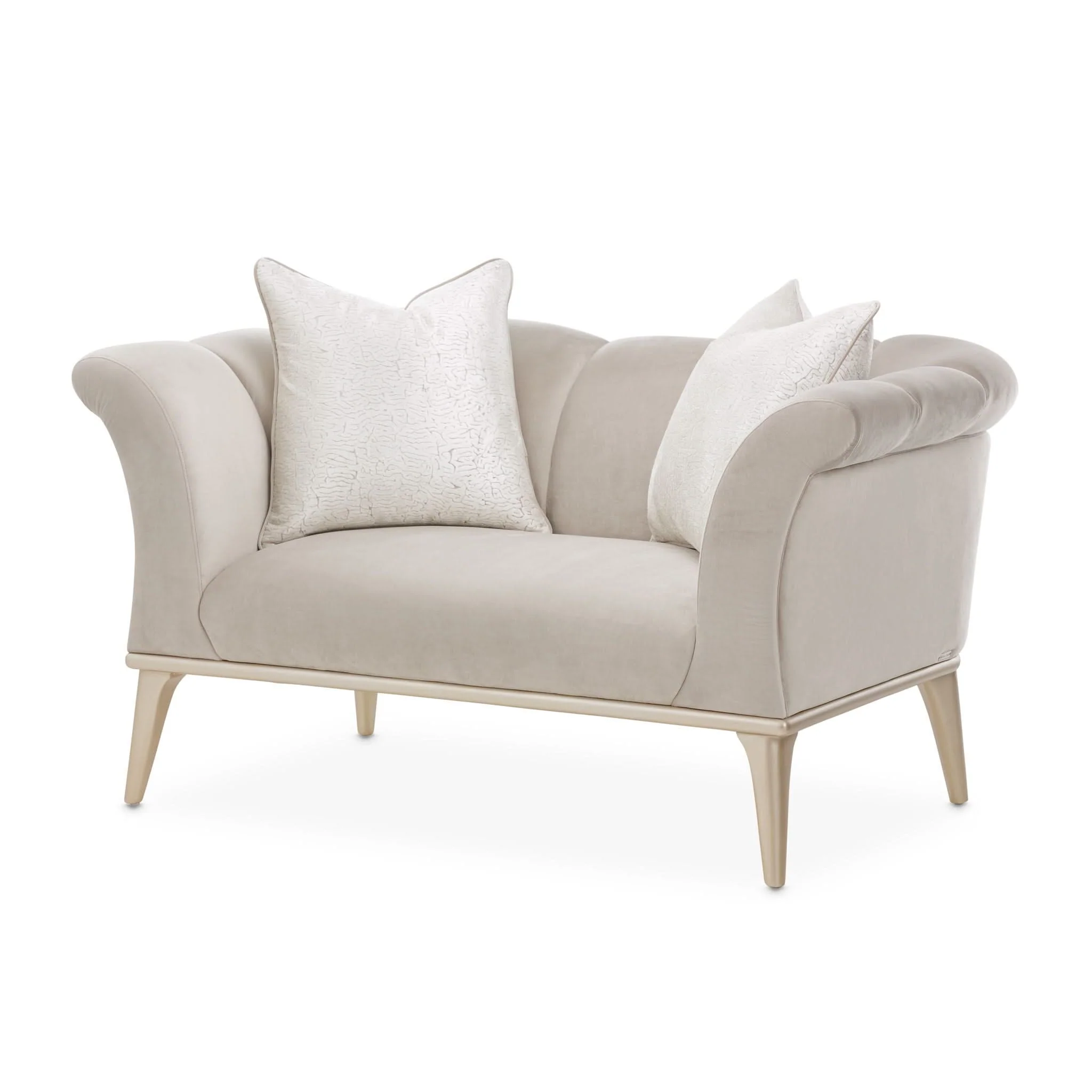 Yvette - Chair And A Half - Porcini / Medium Champagne