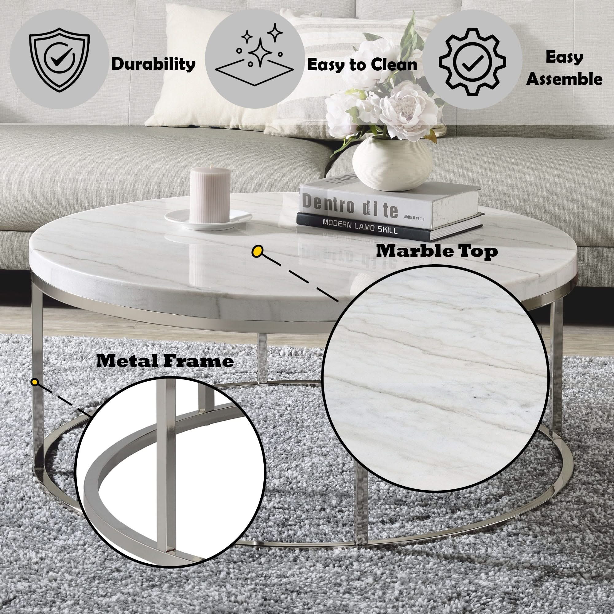 Zaidee - Coffee Table - White - Image 4