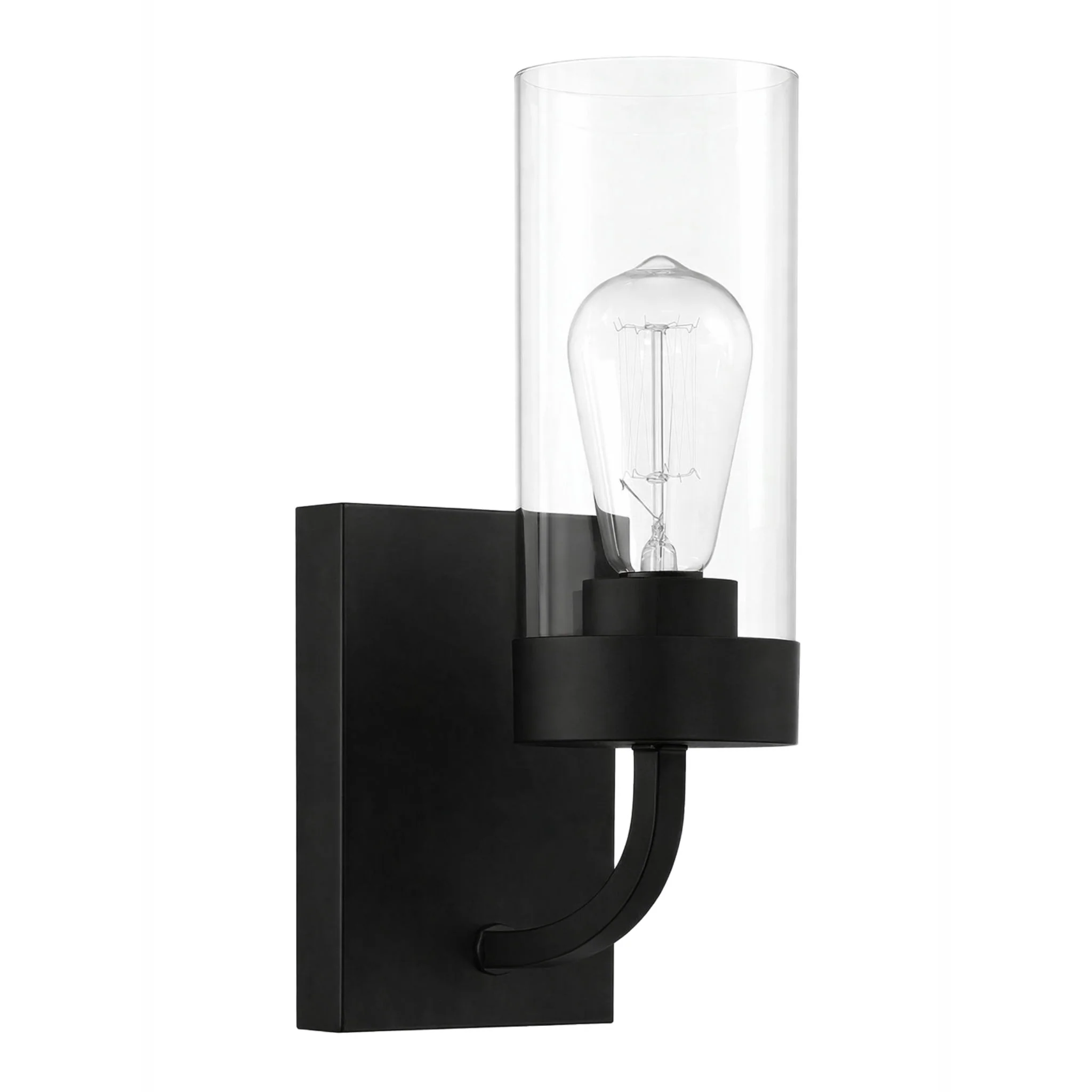 Zephyr - Single Light Sconce - Black / Clear - Image 3