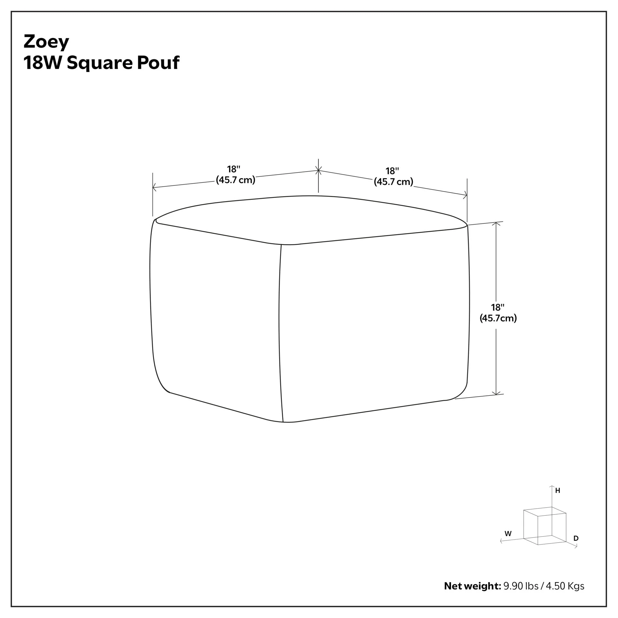 Zoey - Handcrafted Woven Cube Pouf - Image 8