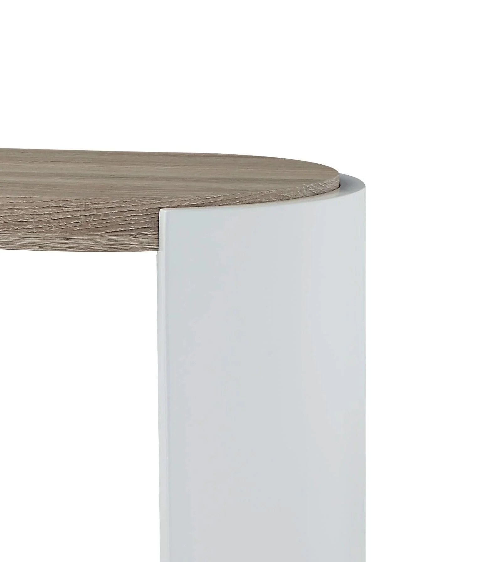 Zoma - High Gloss Sofa Table - Oak / White - Image 4