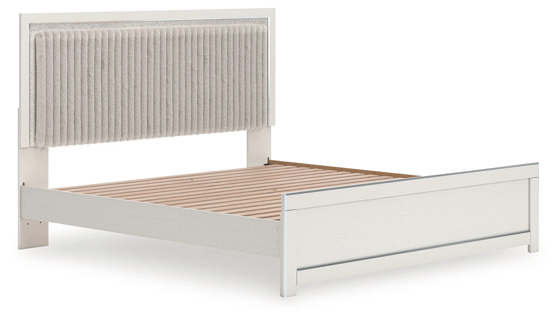 Zuraleus - Upholstered Panel Platform Bed With Roll Slats - Image 5