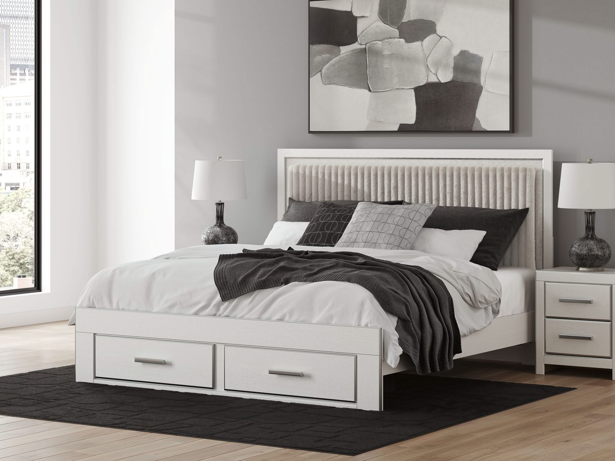 Zuraleus - Upholstered Panel Platform Storage Bed - Image 15
